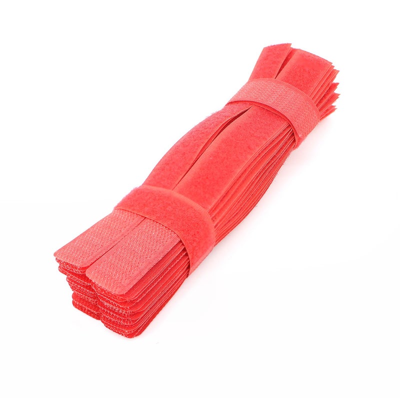 Pasow 50pcs Cable Ties Reusable Fastening Wire Organizer Cord Rope Holder 7 Inch (Red) - Image 1